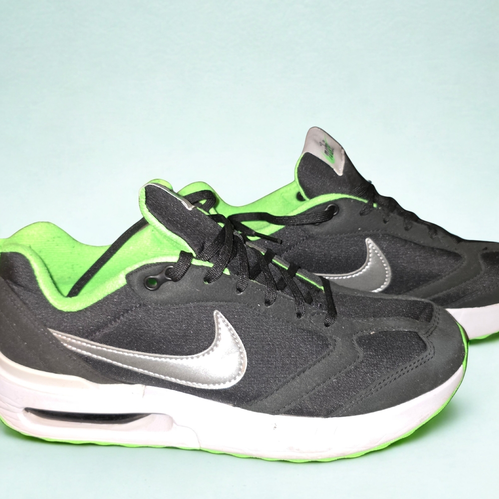 Nike Black and Neon Green Sneakers
